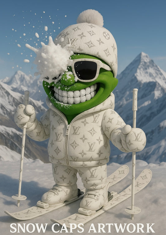 Snow Caps hybrid digital artwork