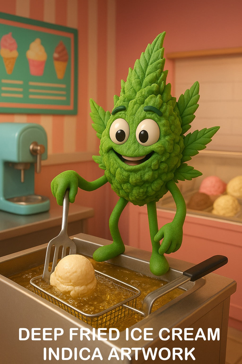 Deep fried ice cream indica digital artwork