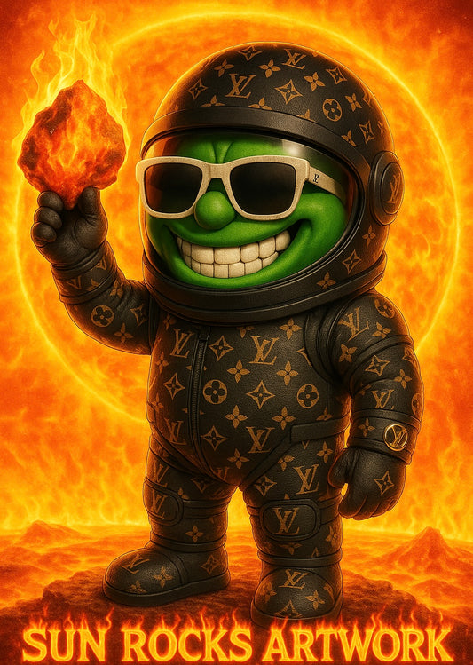 White sun rocks digital artwork