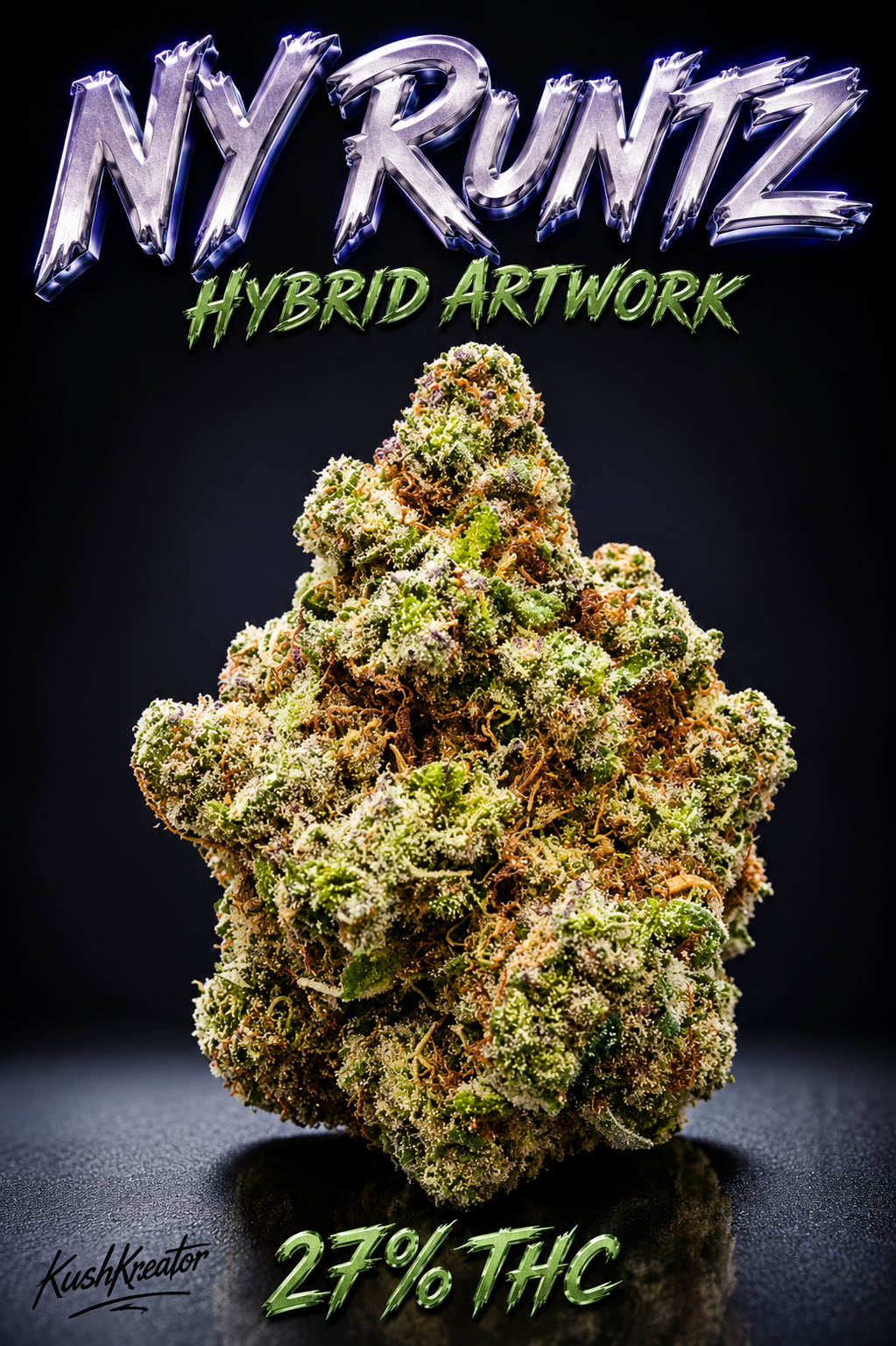 New York Runtz hybrid artwork 27%thc