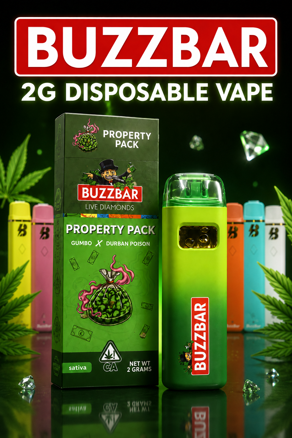 Buzzbar 2g disposable vape artwork