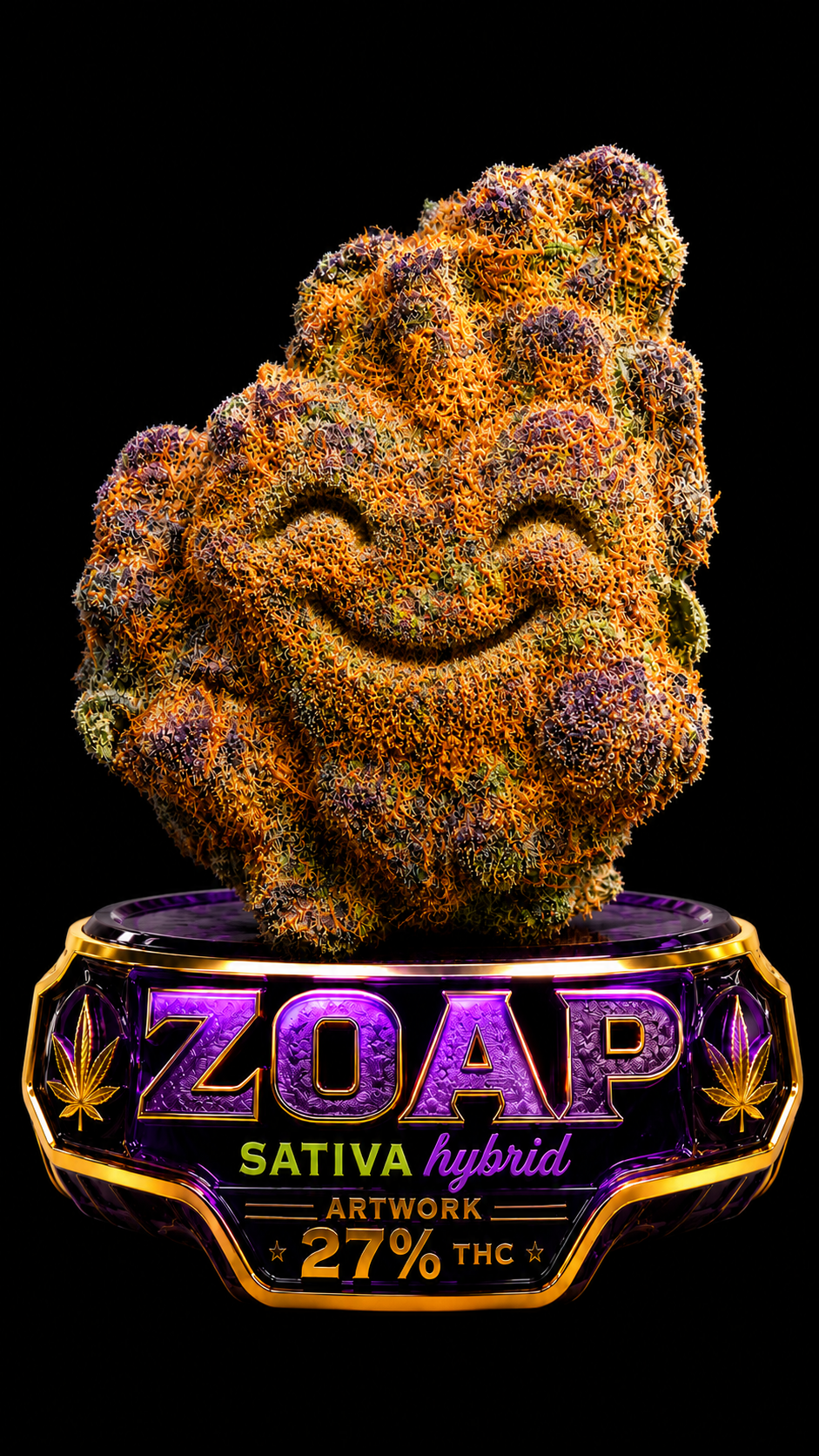 Zoap Sativa hybrid artwork 27%thc