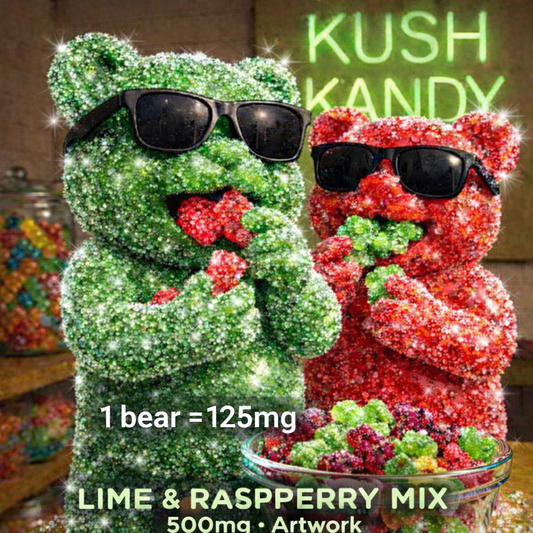 Kush Kandy lime and raspberry mix 500mg artwork