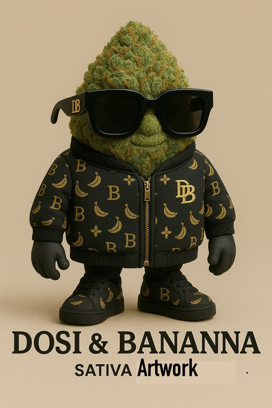 Dosi and banana Sativa artwork