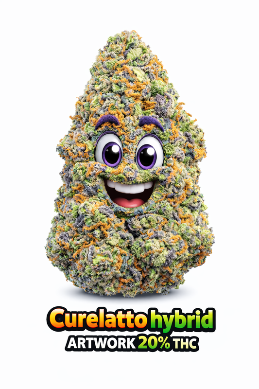 Curelatto hybrid artwork 20%thc