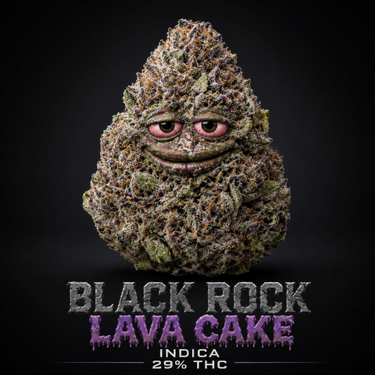 Black Lava Rock indica artwork 29%thc