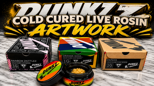 DUNKZ COLD CURED LIVE ROSIN 1G ARTWORK