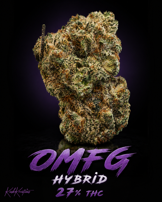 OMFG hybrid artwork 27% thc