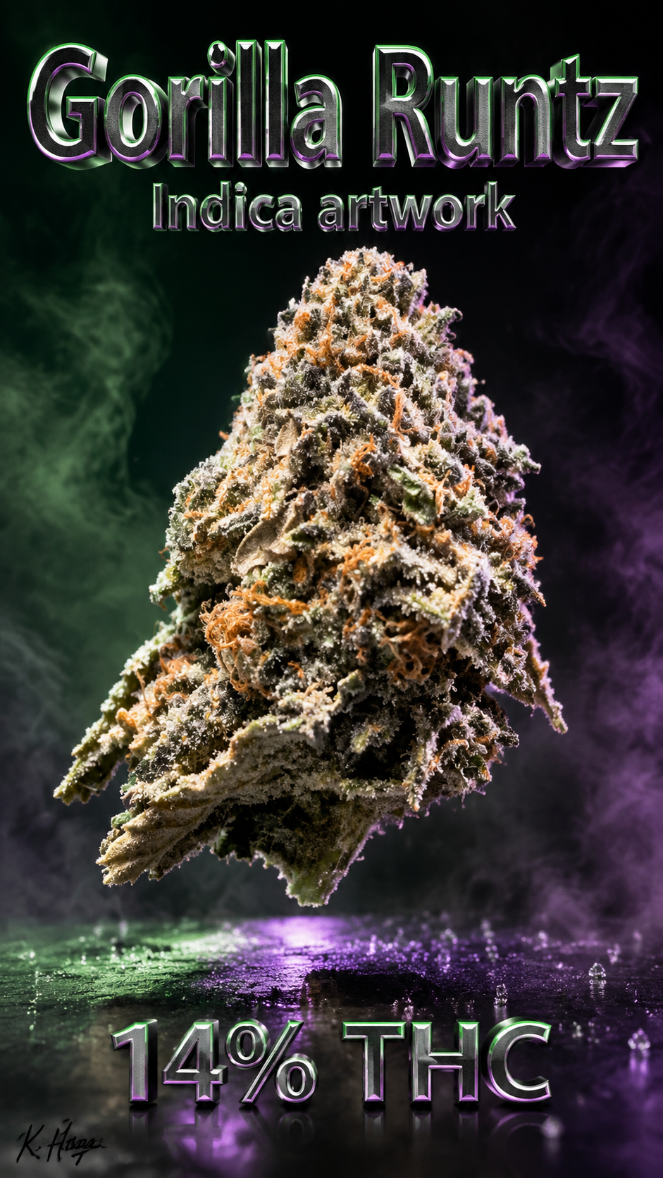 Gorilla runtz indica artwork 14%thc