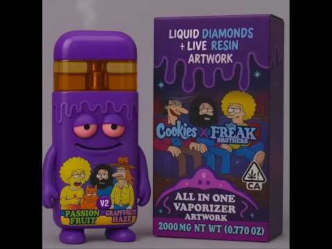 Freak brothers 2 gram disposable vape artwork